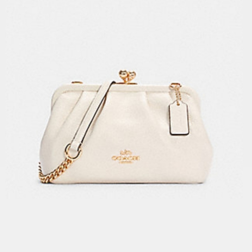 Coach Leather Nora Kisslock crossbody bag